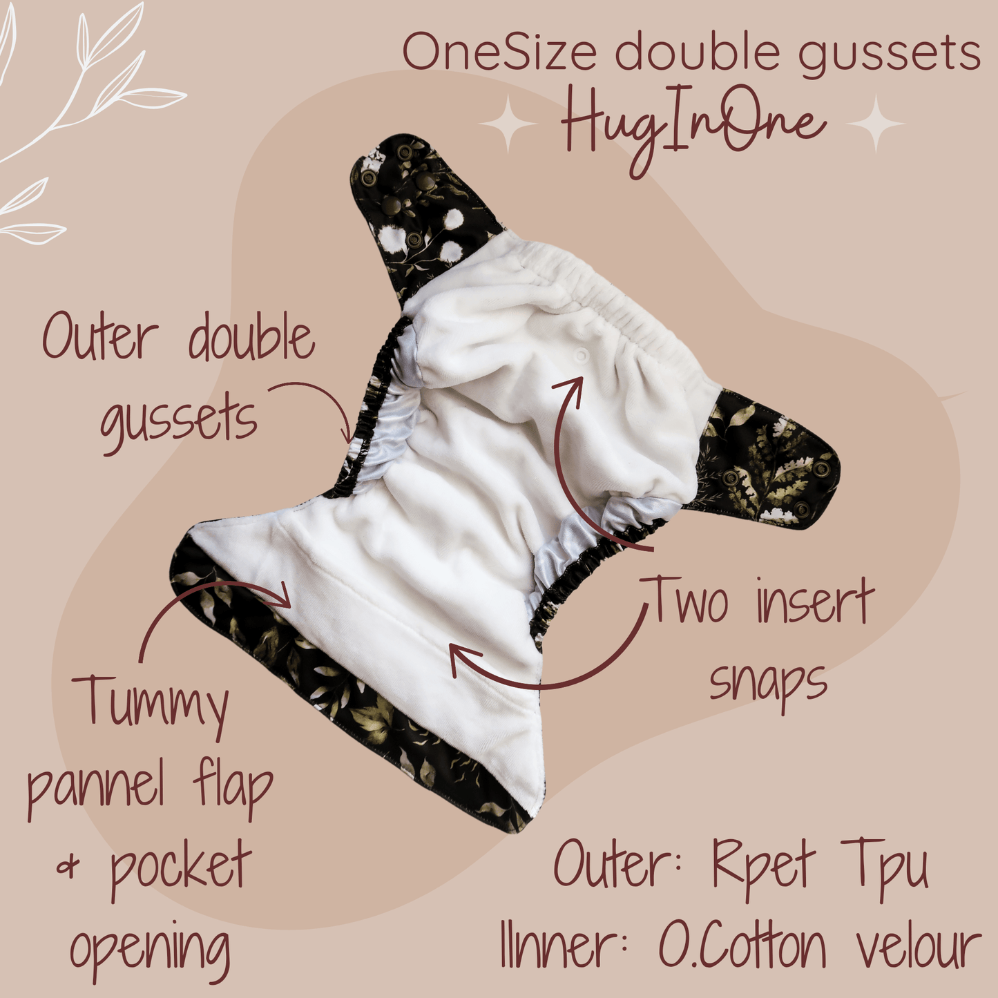 Folklore Flora HugInOne double gusset - heritagehug