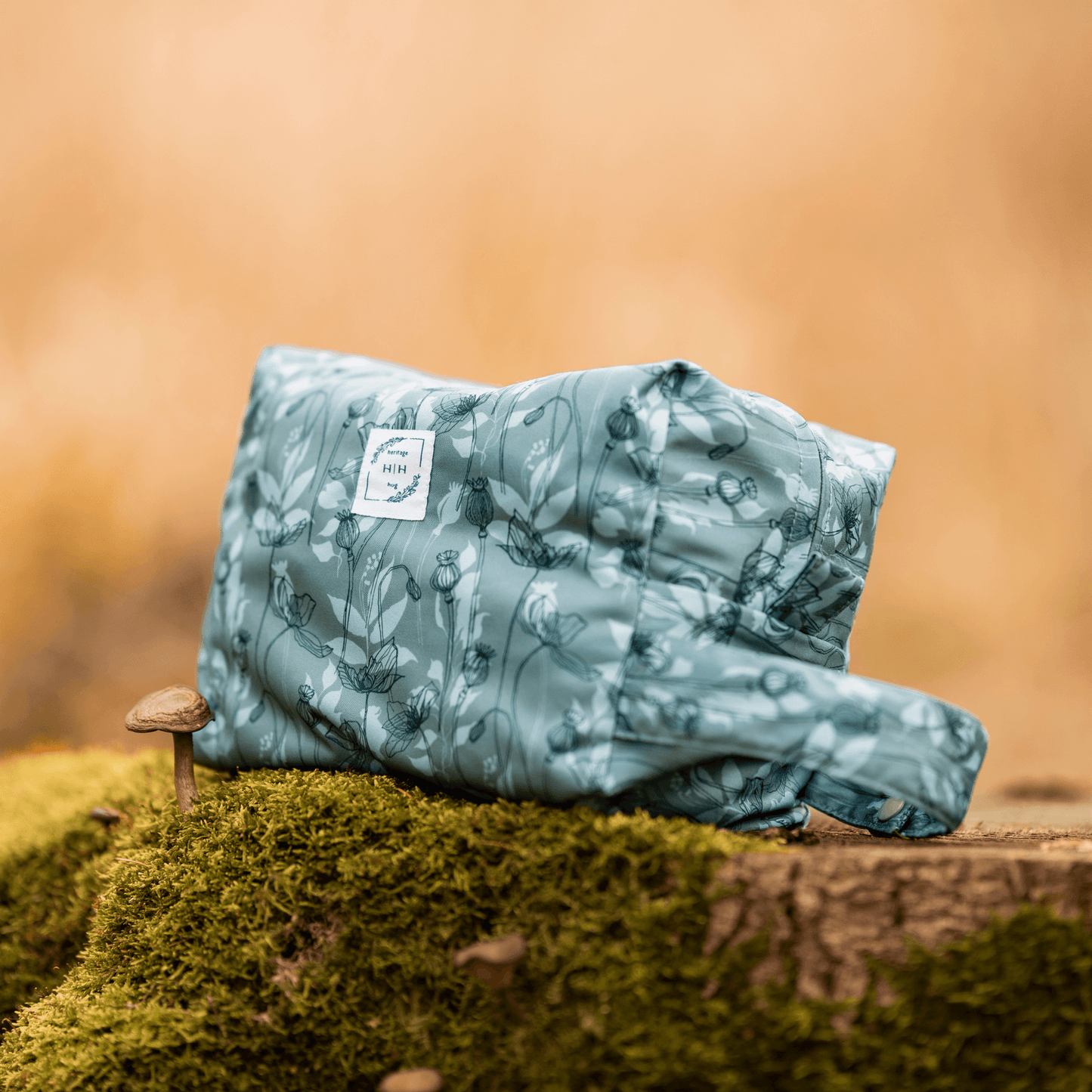 Teal Poppies diaper pod - heritagehug